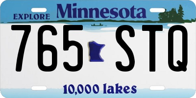 MN license plate 765STQ