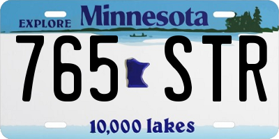 MN license plate 765STR