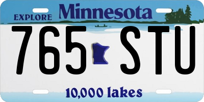 MN license plate 765STU