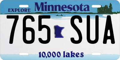 MN license plate 765SUA