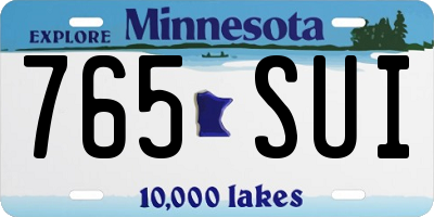 MN license plate 765SUI