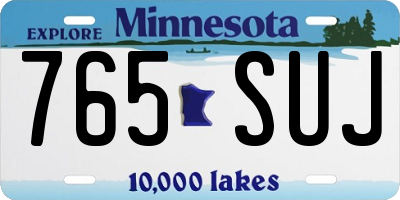 MN license plate 765SUJ