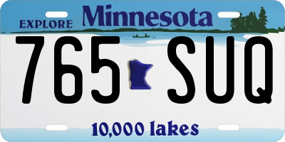 MN license plate 765SUQ