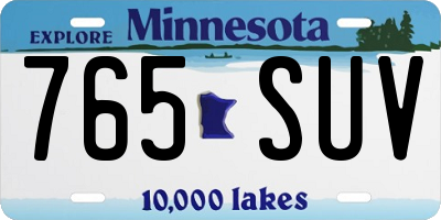 MN license plate 765SUV