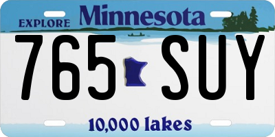 MN license plate 765SUY
