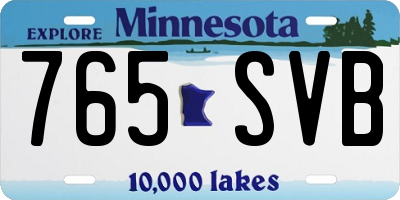 MN license plate 765SVB