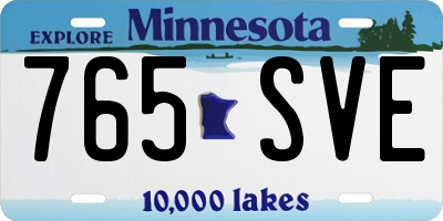 MN license plate 765SVE