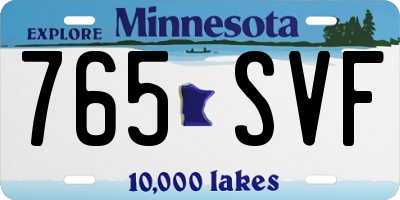 MN license plate 765SVF