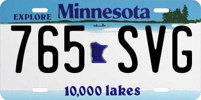MN license plate 765SVG