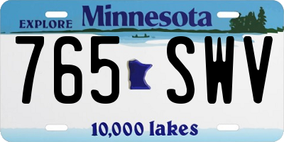 MN license plate 765SWV