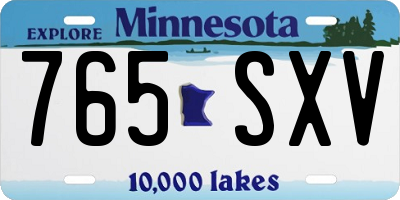MN license plate 765SXV