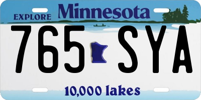 MN license plate 765SYA