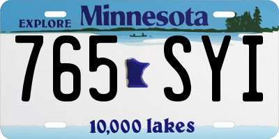 MN license plate 765SYI