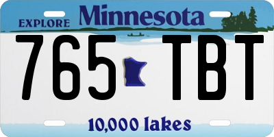 MN license plate 765TBT