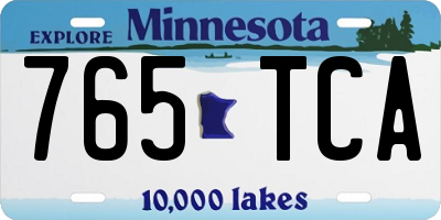 MN license plate 765TCA