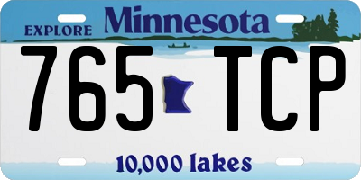 MN license plate 765TCP