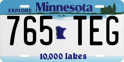 MN license plate 765TEG