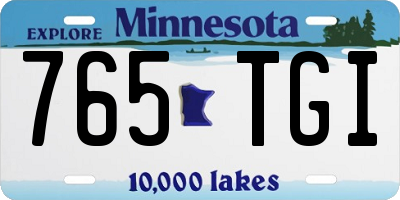 MN license plate 765TGI