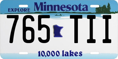 MN license plate 765TII