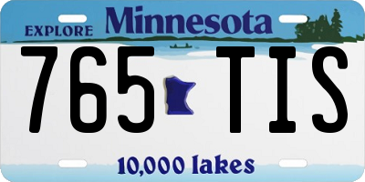 MN license plate 765TIS