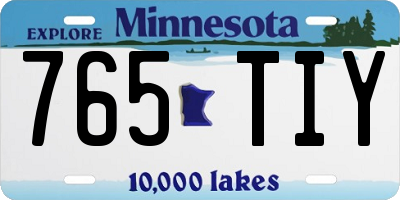 MN license plate 765TIY