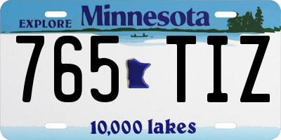 MN license plate 765TIZ
