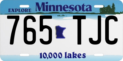 MN license plate 765TJC