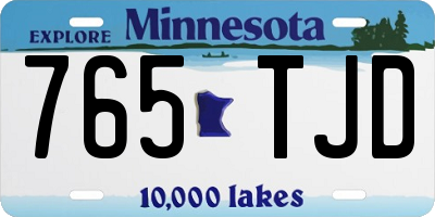 MN license plate 765TJD