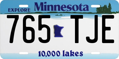 MN license plate 765TJE