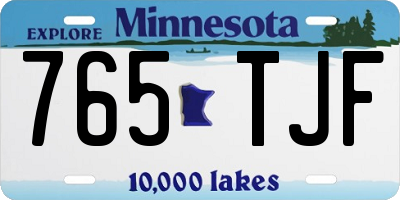 MN license plate 765TJF