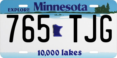 MN license plate 765TJG
