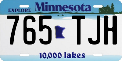 MN license plate 765TJH