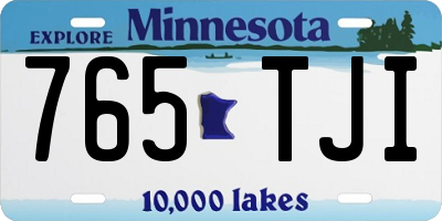MN license plate 765TJI