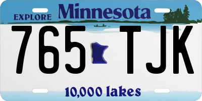 MN license plate 765TJK