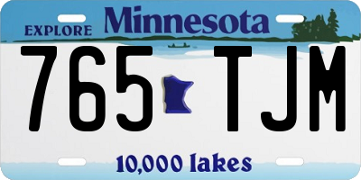 MN license plate 765TJM