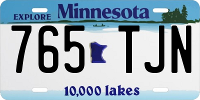 MN license plate 765TJN
