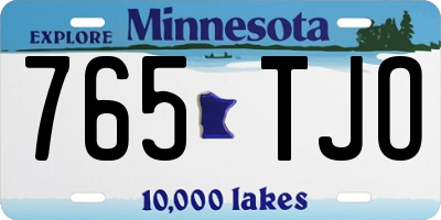 MN license plate 765TJO