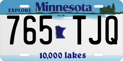 MN license plate 765TJQ