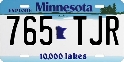 MN license plate 765TJR