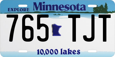 MN license plate 765TJT