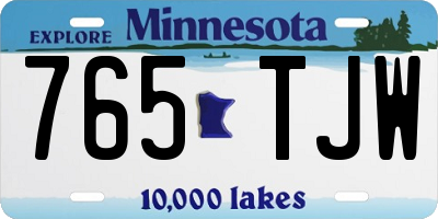 MN license plate 765TJW