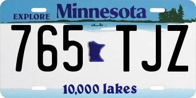 MN license plate 765TJZ