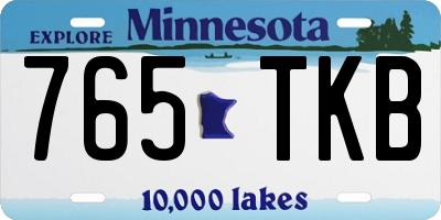 MN license plate 765TKB