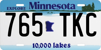 MN license plate 765TKC