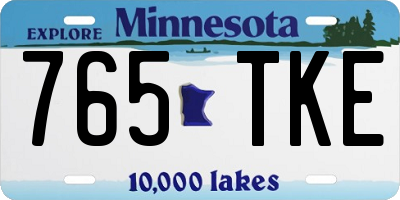 MN license plate 765TKE
