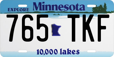 MN license plate 765TKF
