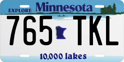 MN license plate 765TKL