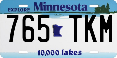 MN license plate 765TKM