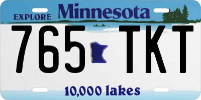 MN license plate 765TKT