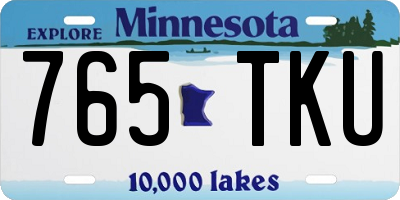 MN license plate 765TKU